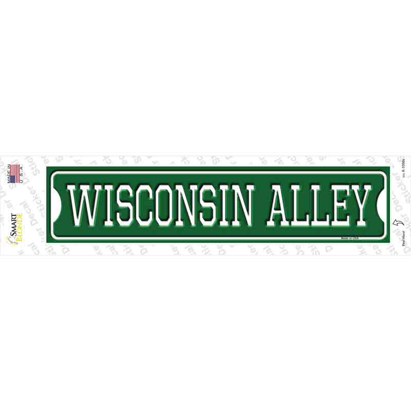 Wisconsin Alley Novelty Narrow Sticker Decal