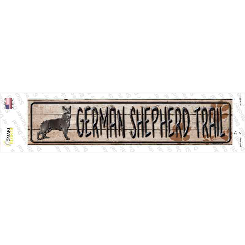 German Shepherd Trail Novelty Narrow Sticker Decal