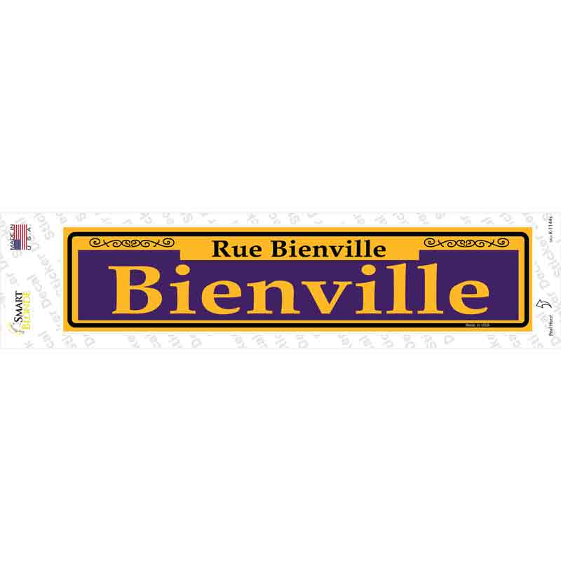 Bienville Purple Novelty Narrow Sticker Decal