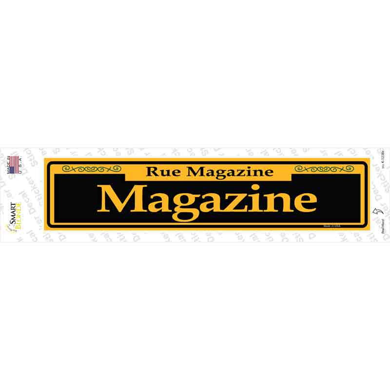 Magazine Yellow Novelty Narrow Sticker Decal