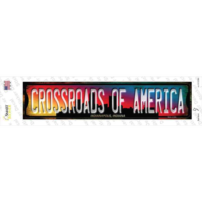 Indianapolis Indiana Crossroads of America Novelty Narrow Sticker Decal