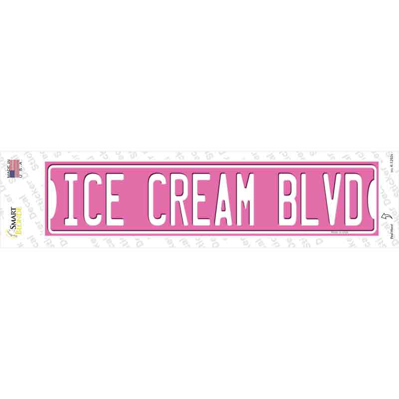 Ice Cream Blvd Novelty Narrow Sticker Decal