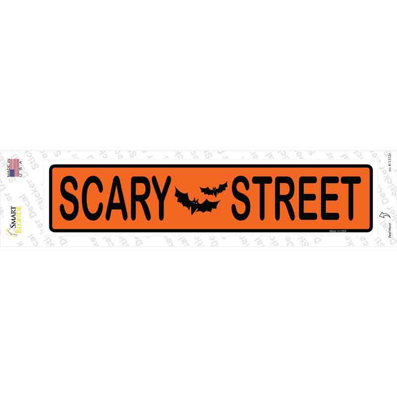 Scary Street Novelty Narrow Sticker Decal