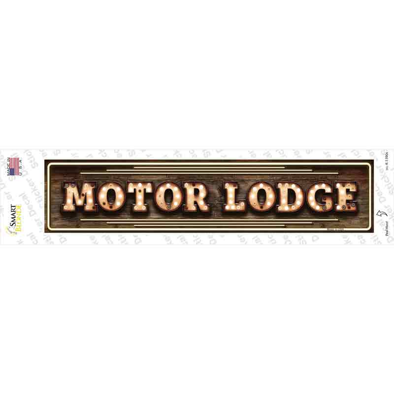 Motor Lodge Bulb Lettering Novelty Narrow Sticker Decal