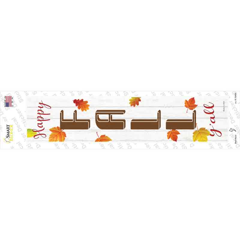 Happy Fall Yall Novelty Narrow Sticker Decal