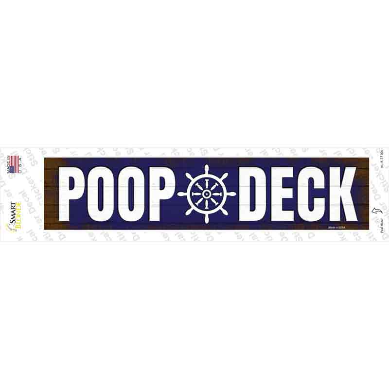 Poop Deck Novelty Narrow Sticker Decal