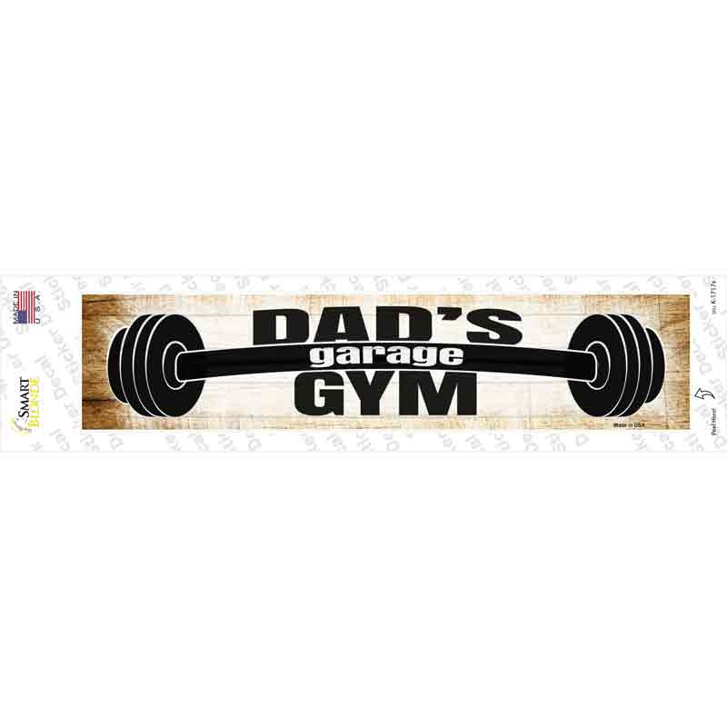 Dads Gym Novelty Narrow Sticker Decal