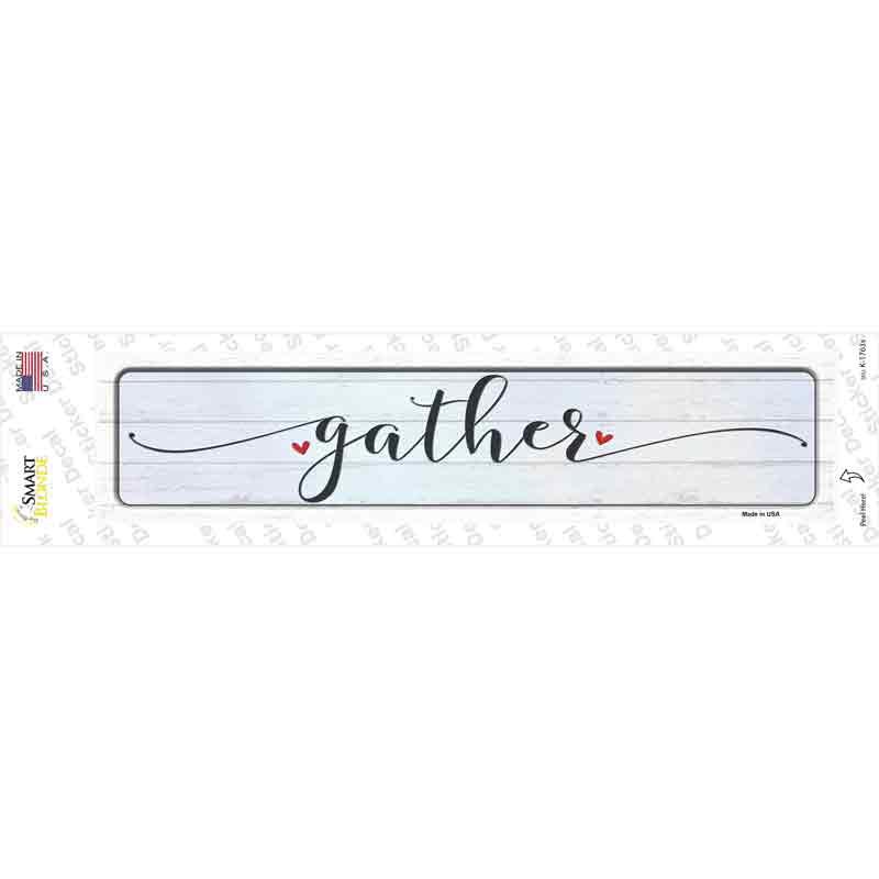 Gather Heart Novelty Narrow Sticker Decal