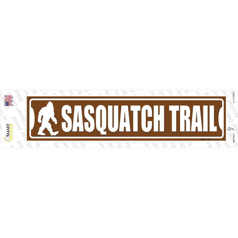 Sasquatch Trail Novelty Narrow Sticker Decal