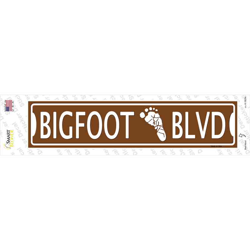 Bigfoot Blvd Novelty Narrow Sticker Decal