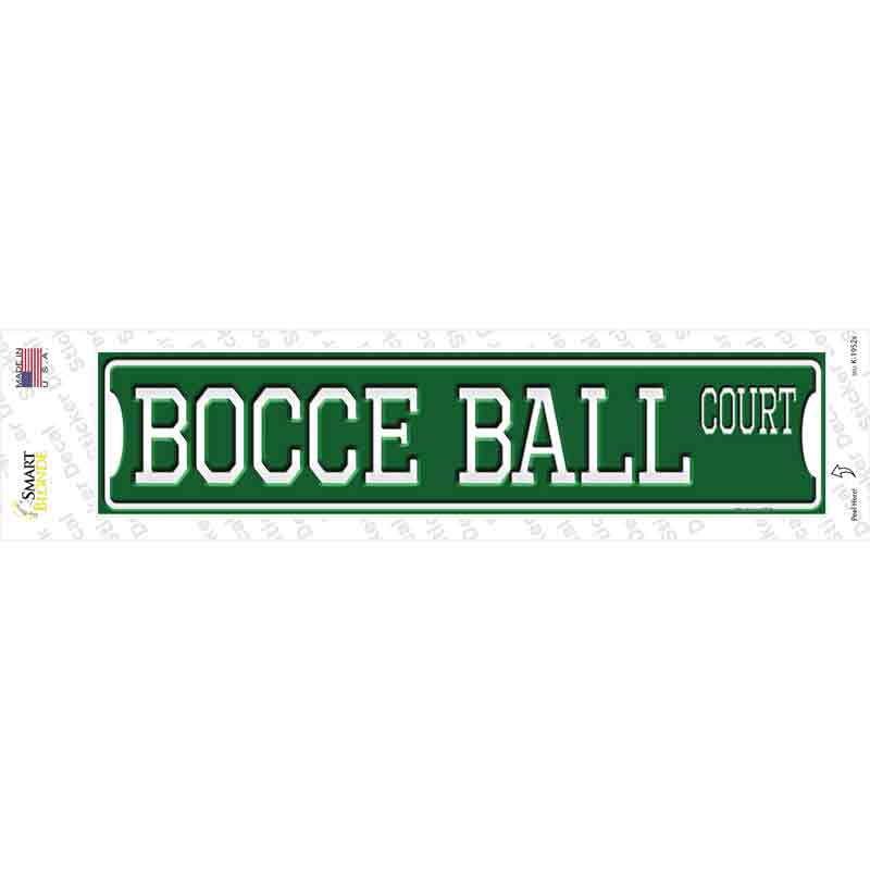 Bocce Ball Court Novelty Narrow Sticker Decal