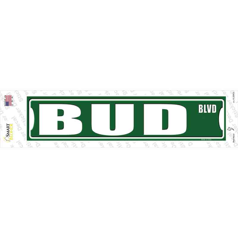 Bud Blvd Novelty Narrow Sticker Decal