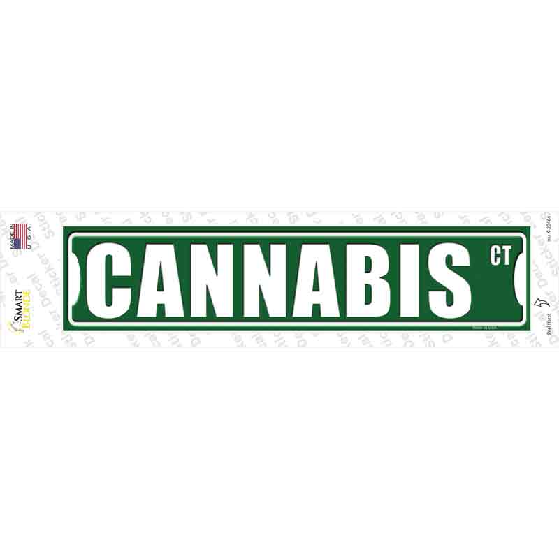 Cannabis Ct Novelty Narrow Sticker Decal