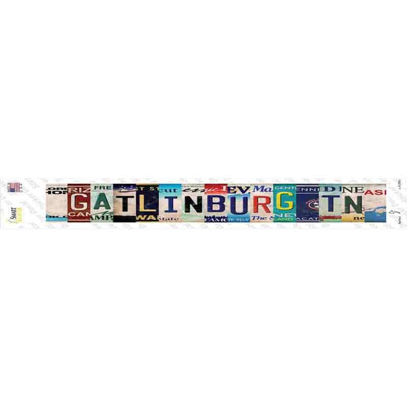 Gatlinburg TN Strips Novelty Narrow Sticker Decal