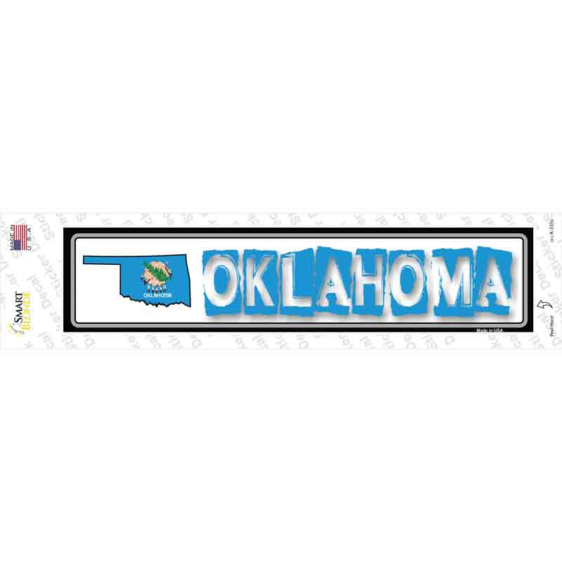 Oklahoma Outline Novelty Narrow Sticker Decal