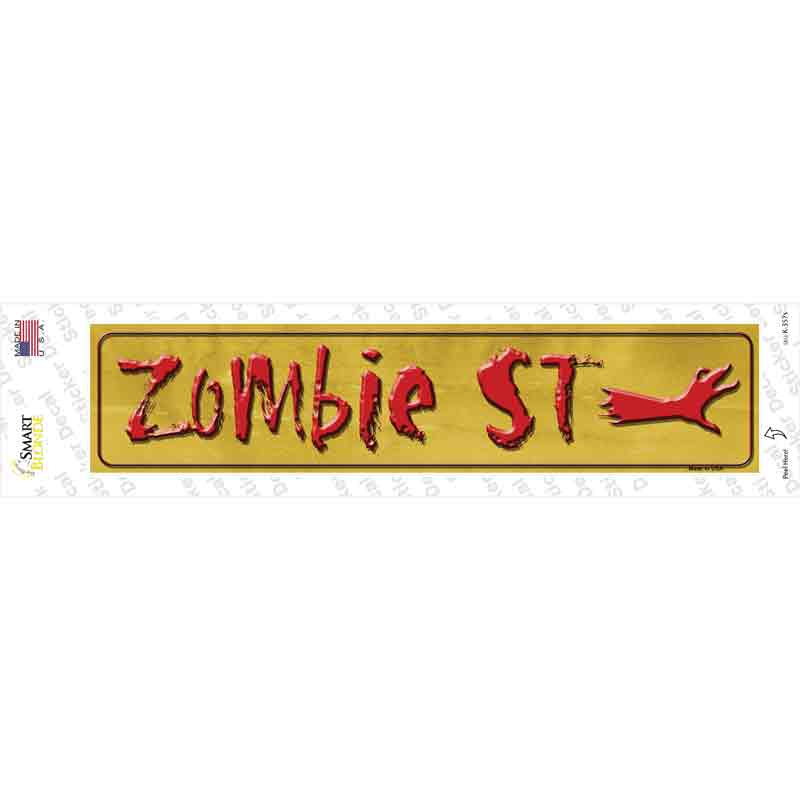 Zombie Street Novelty Narrow Sticker Decal