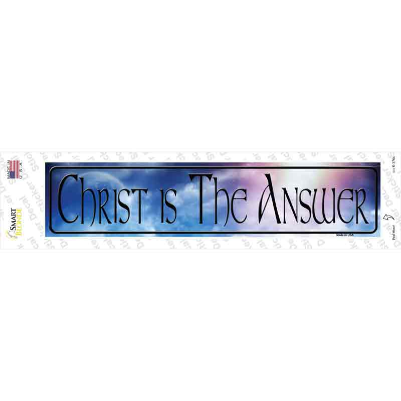 Christ Is The Answer Novelty Narrow Sticker Decal