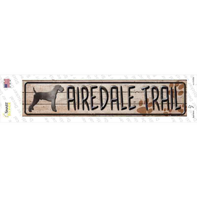 Airedale Trail Novelty Narrow Sticker Decal