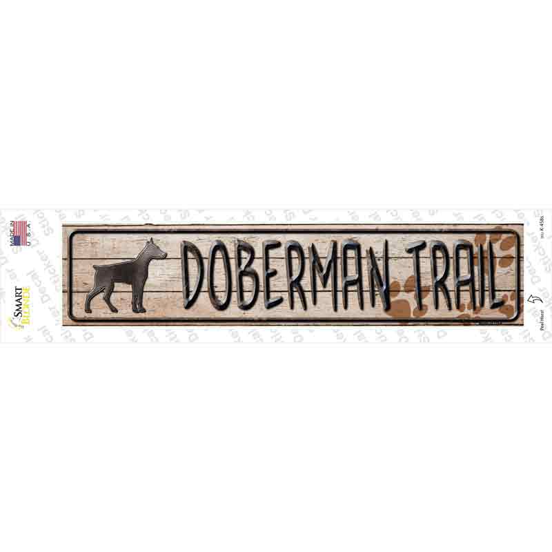 Doberman Trail Novelty Narrow Sticker Decal