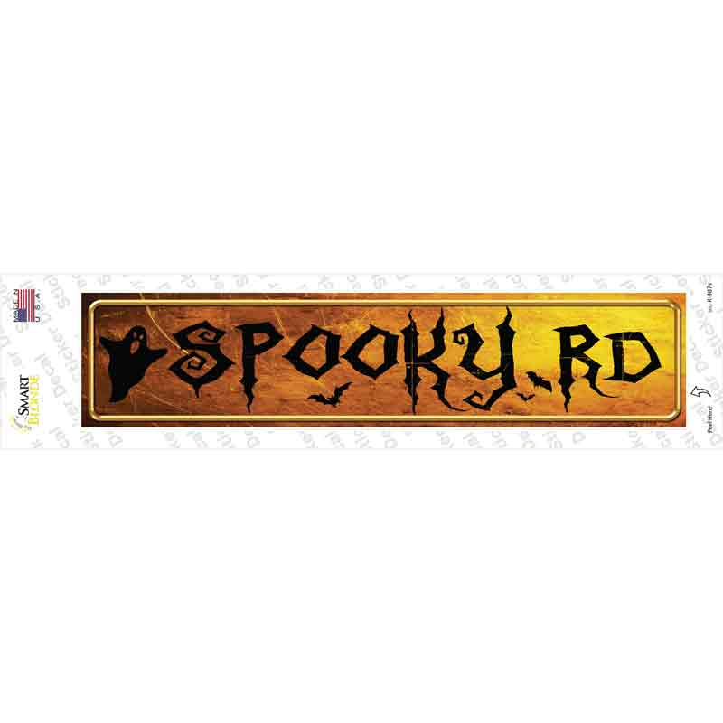 Spooky Road Novelty Narrow Sticker Decal