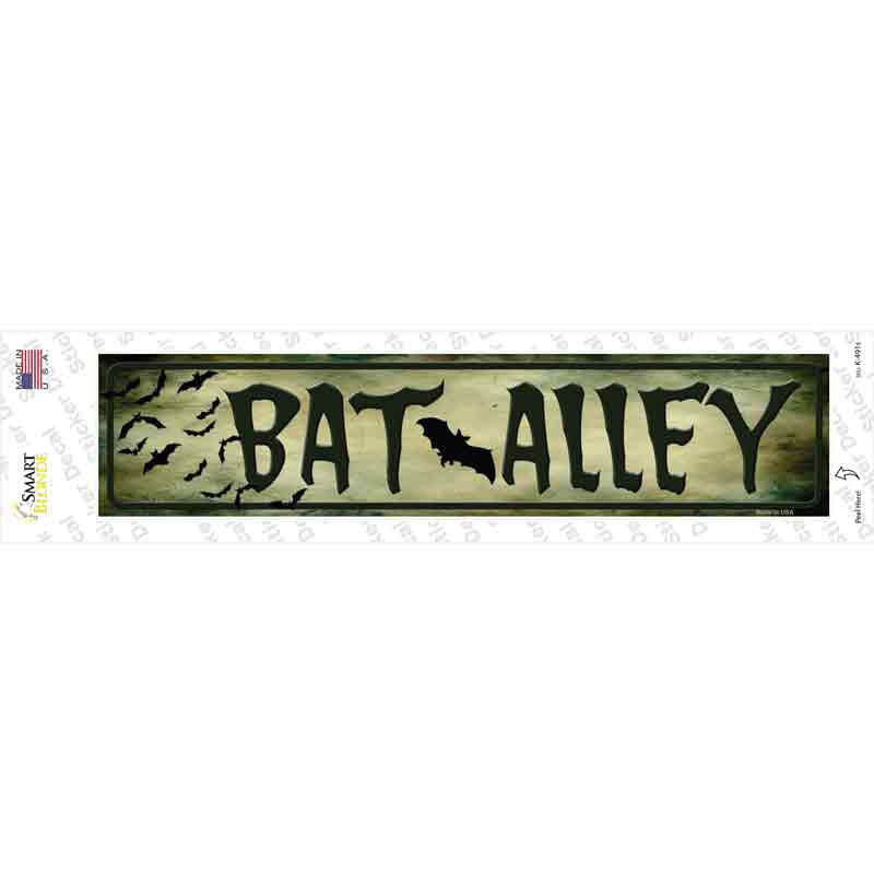 Bat Alley Novelty Narrow Sticker Decal