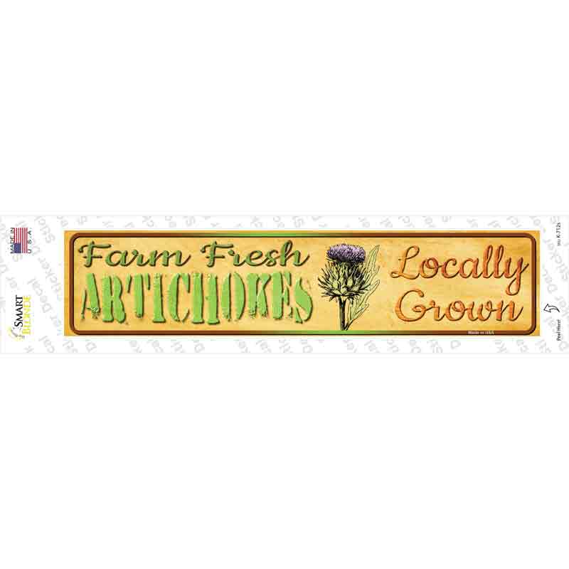Farm Fresh Artichokes Novelty Narrow Sticker Decal