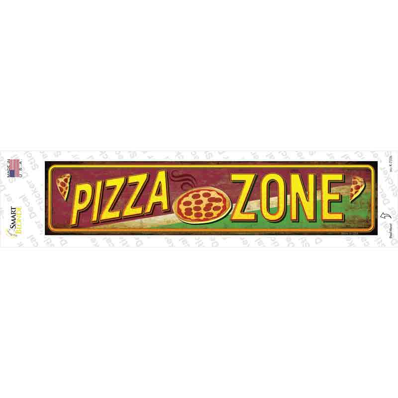 Pizza Zone Novelty Narrow Sticker Decal
