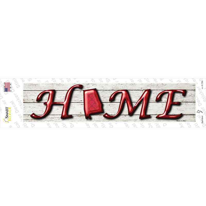 Alabama Home Outline Novelty Narrow Sticker Decal