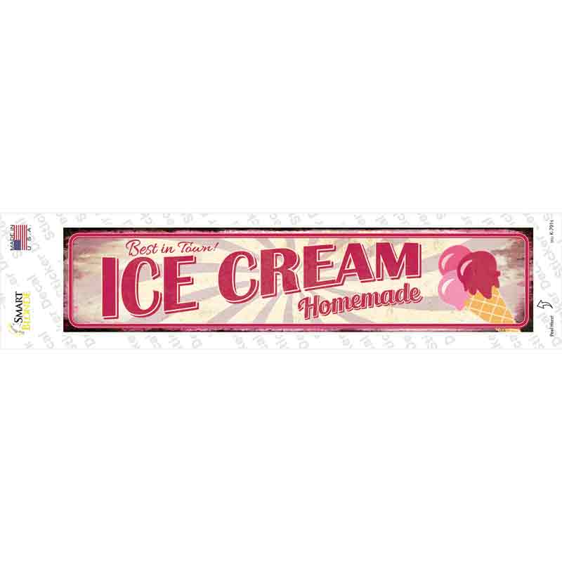 Homeade Ice Cream Novelty Narrow Sticker Decal