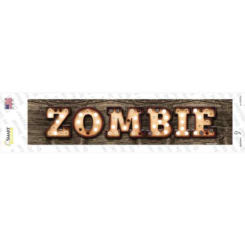 Zombie Bulb Lettering Novelty Narrow Sticker Decal
