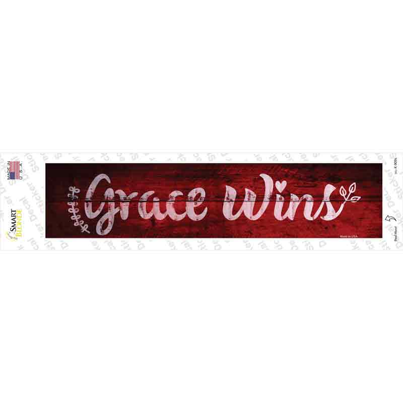 Grace Wins Novelty Narrow Sticker Decal