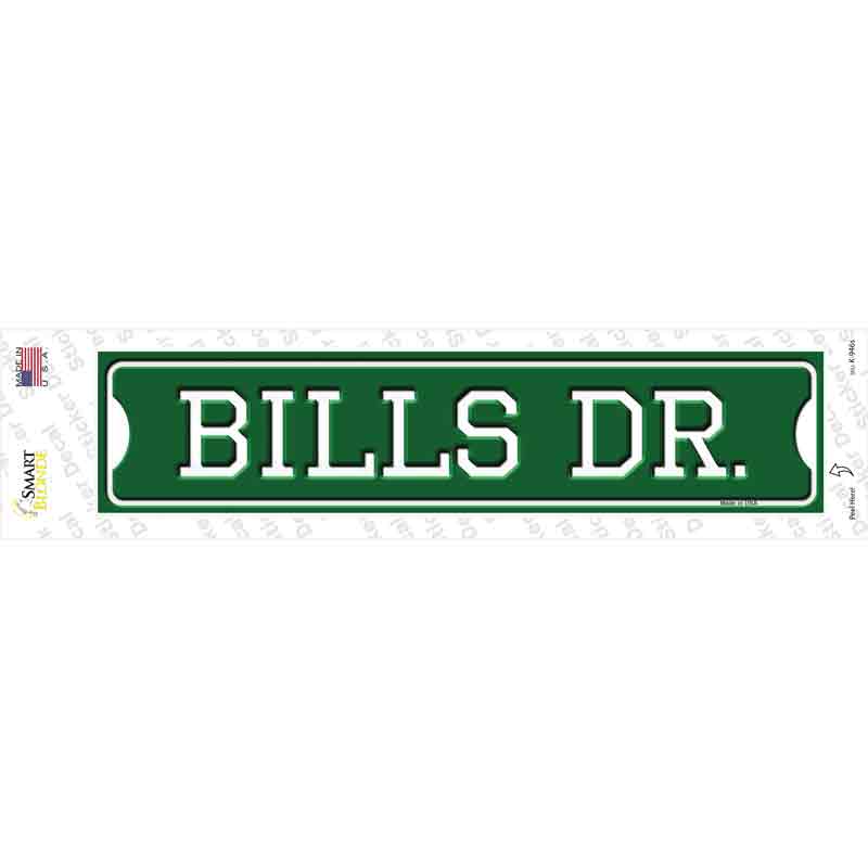 Bills Dr Novelty Narrow Sticker Decal