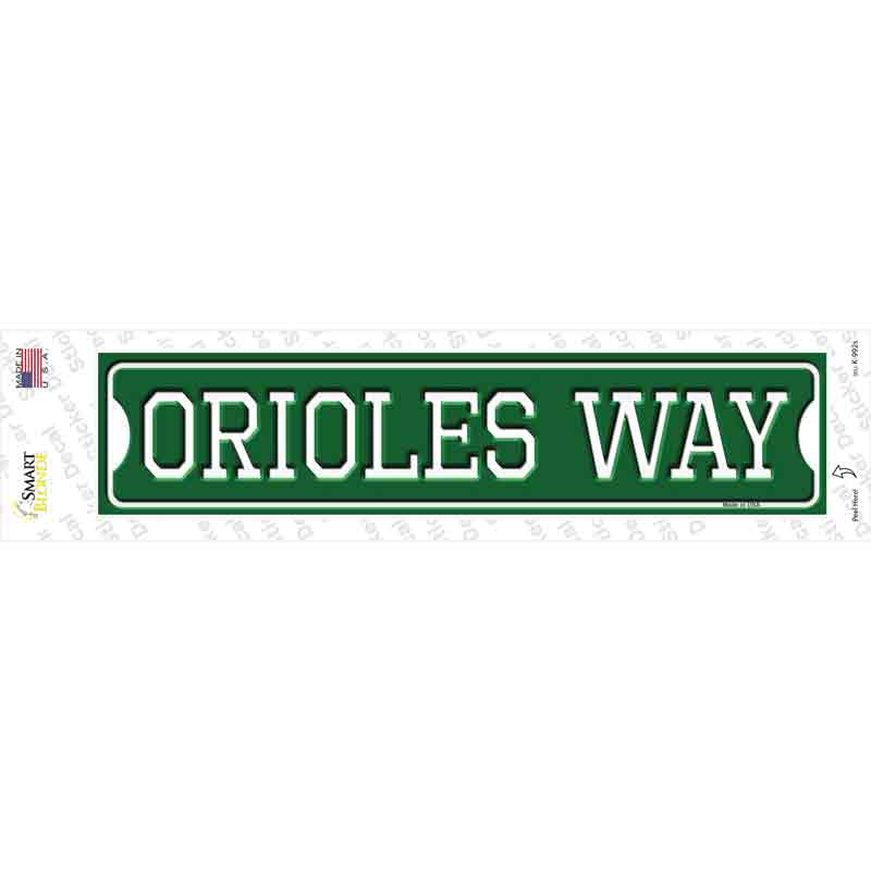 Orioles Way Novelty Narrow Sticker Decal