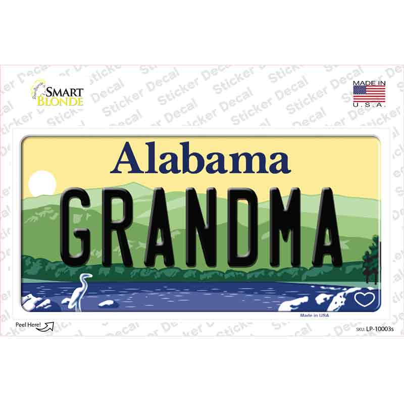 Grandma Alabama Novelty Sticker Decal