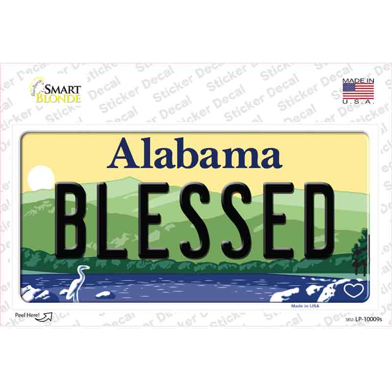Blessed Alabama Novelty Sticker Decal