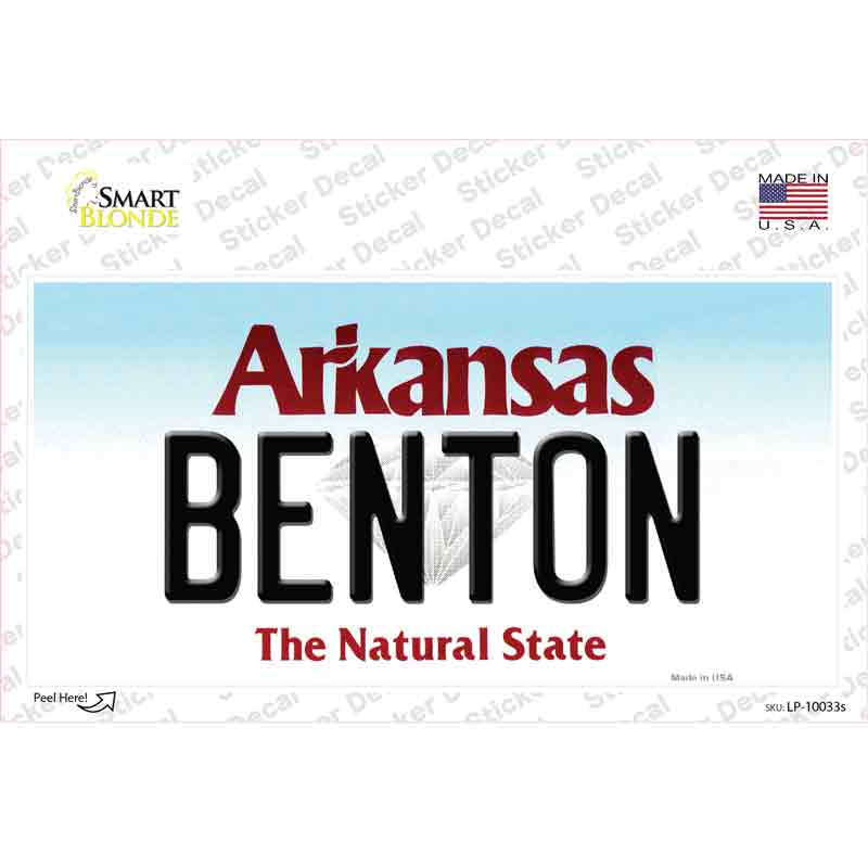 Benton Arkansas Novelty Sticker Decal