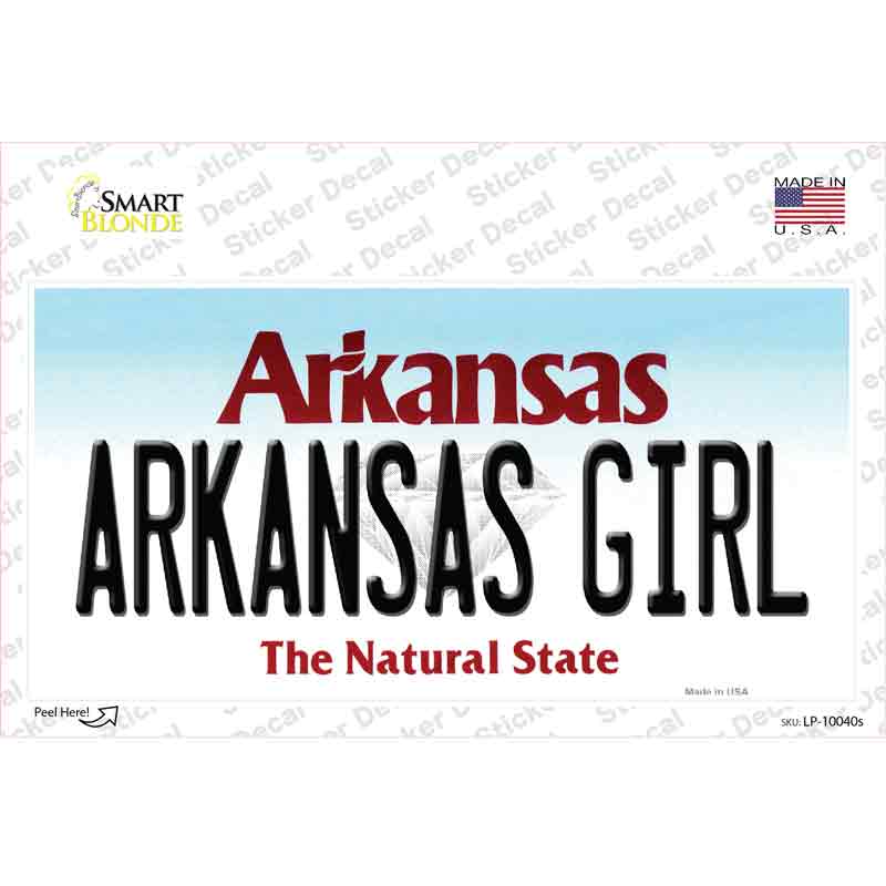 Arkansas Girl Arkansas Novelty Sticker Decal