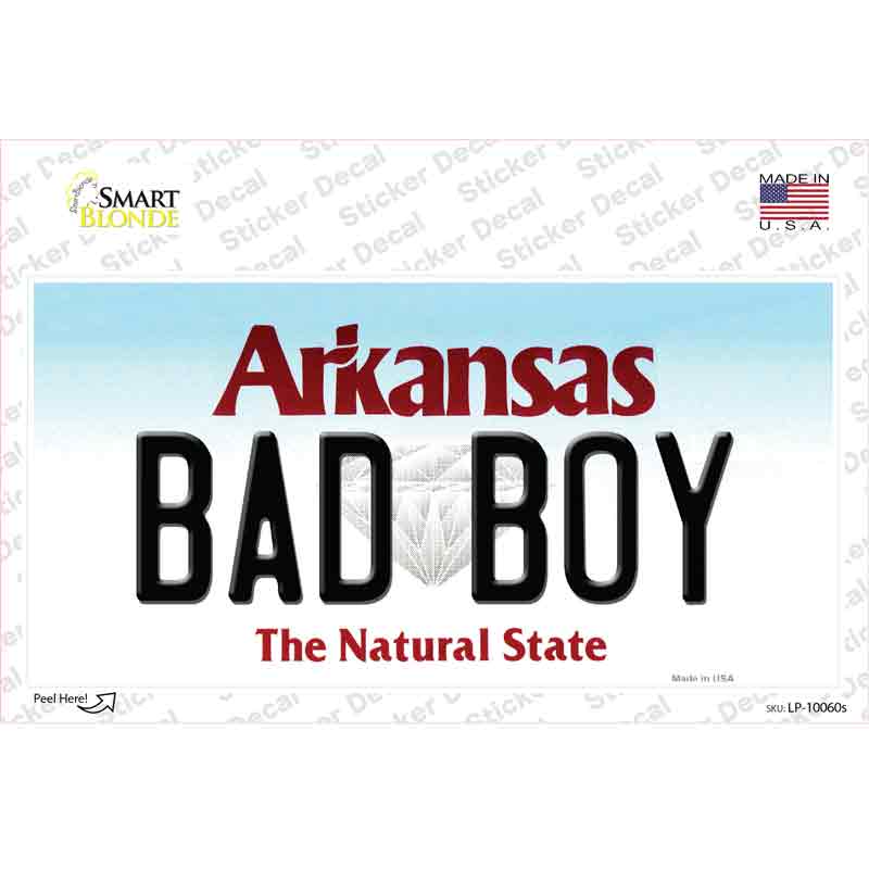 Bad Boy Arkansas Novelty Sticker Decal