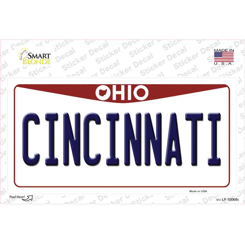 Cincinnati Ohio Novelty Sticker Decal