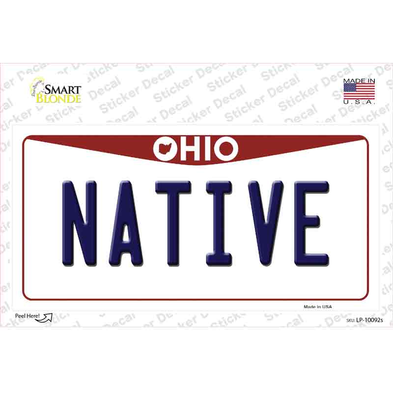 Native Ohio Novelty Sticker Decal