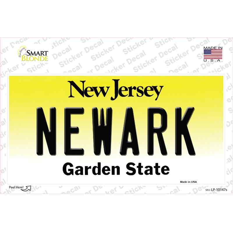Newark New Jersey Novelty Sticker Decal