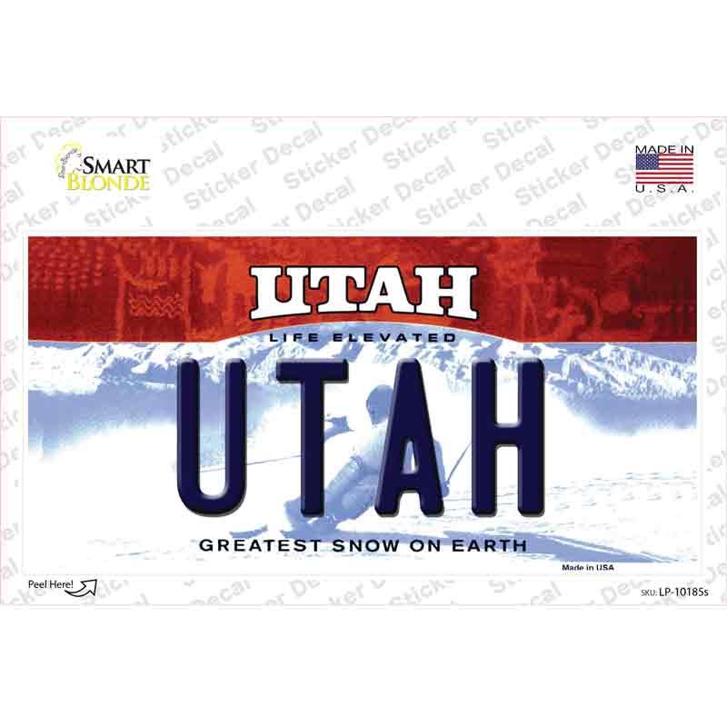 Utah Novelty Sticker Decal