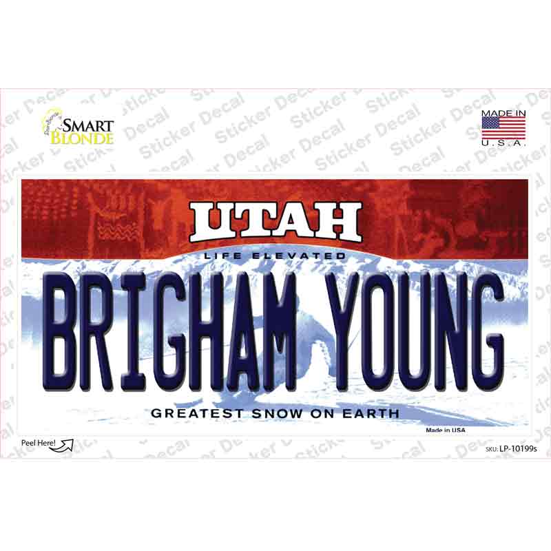 Brigham Young Utah Novelty Sticker Decal