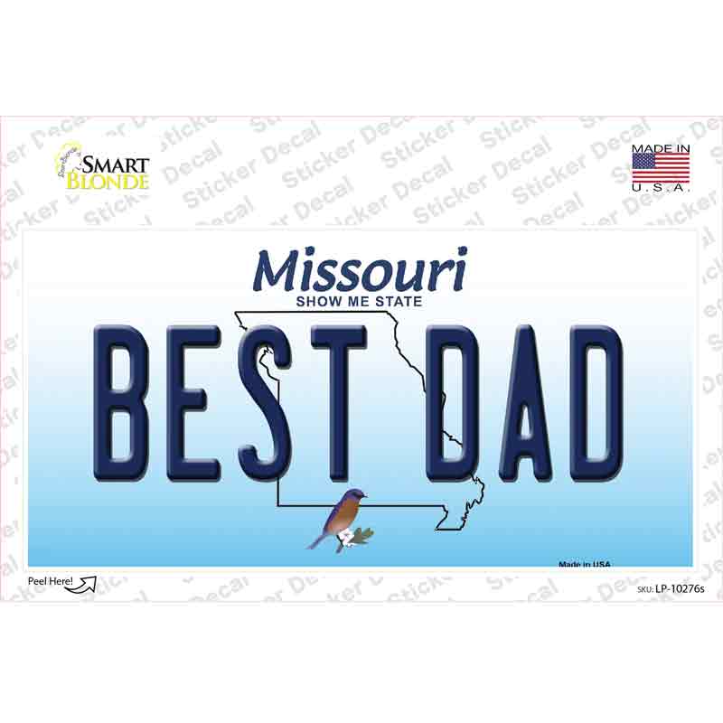 Best Dad Missouri Novelty Sticker Decal