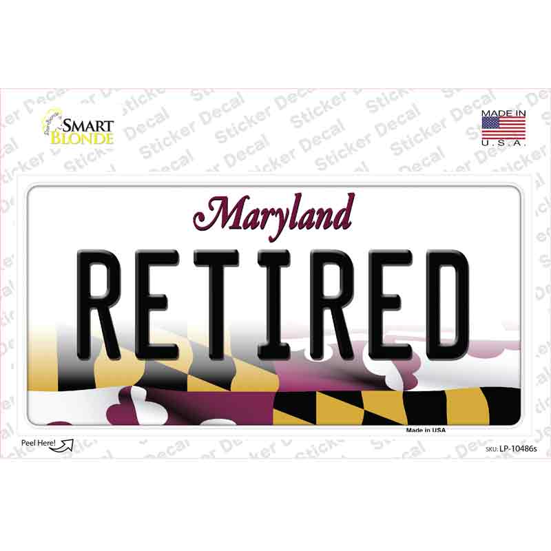 Retired Maryland Novelty Sticker Decal