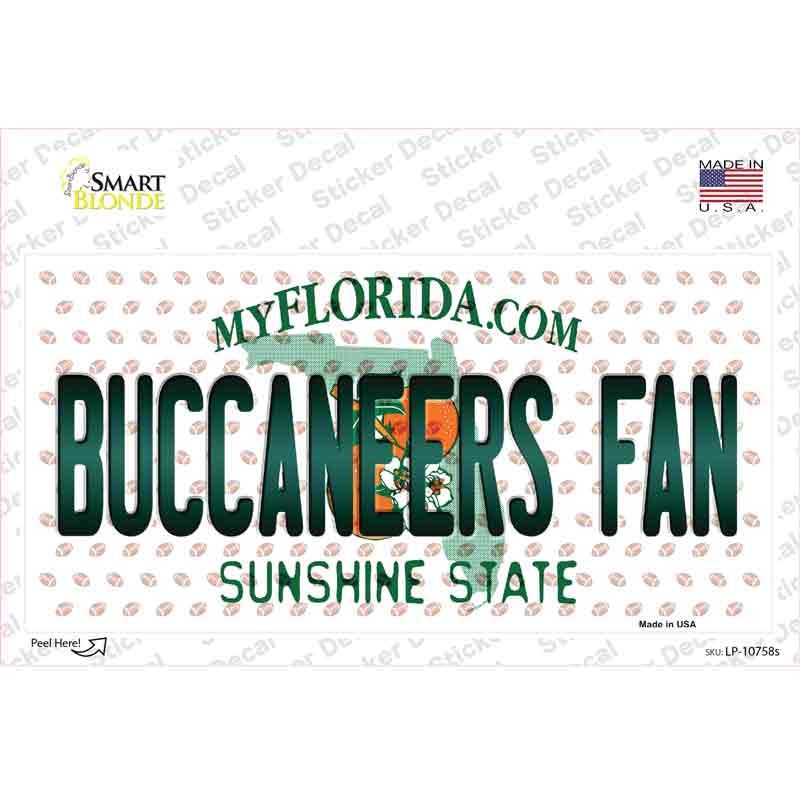 Buccaneers Fan Florida Novelty Sticker Decal