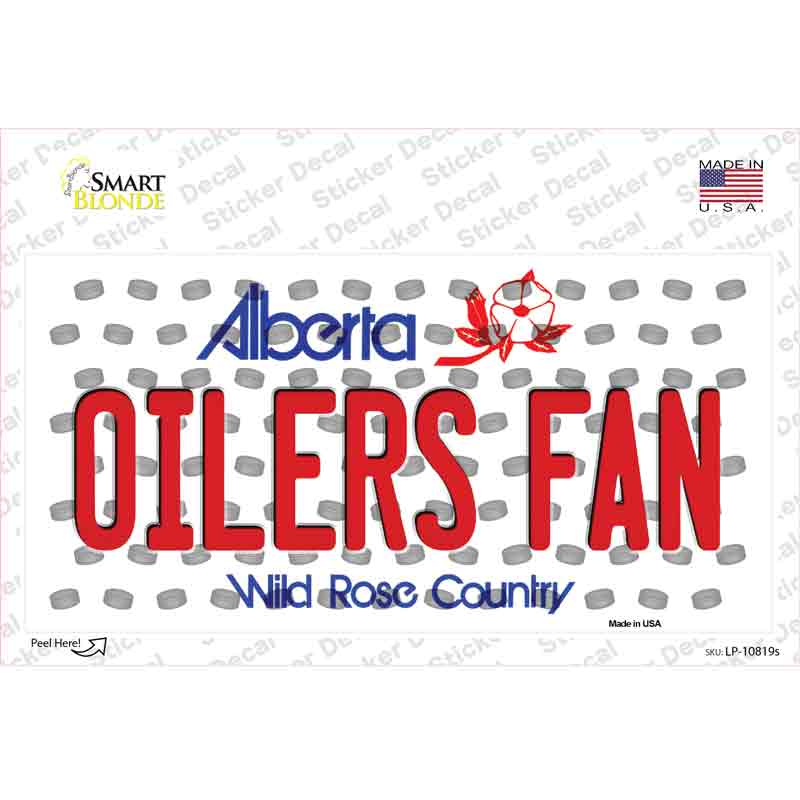 Oilers Fan Alberta Novelty Sticker Decal
