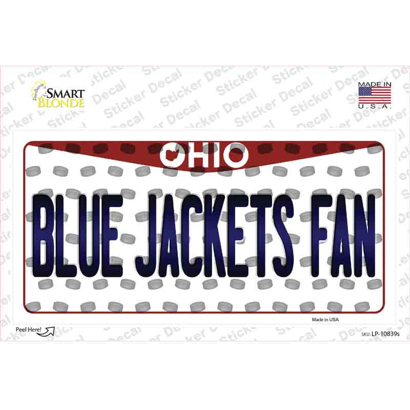 Blue Jackets Fan Ohio Novelty Sticker Decal