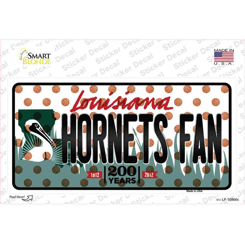 Pelicans Fan Louisiana Novelty Sticker Decal