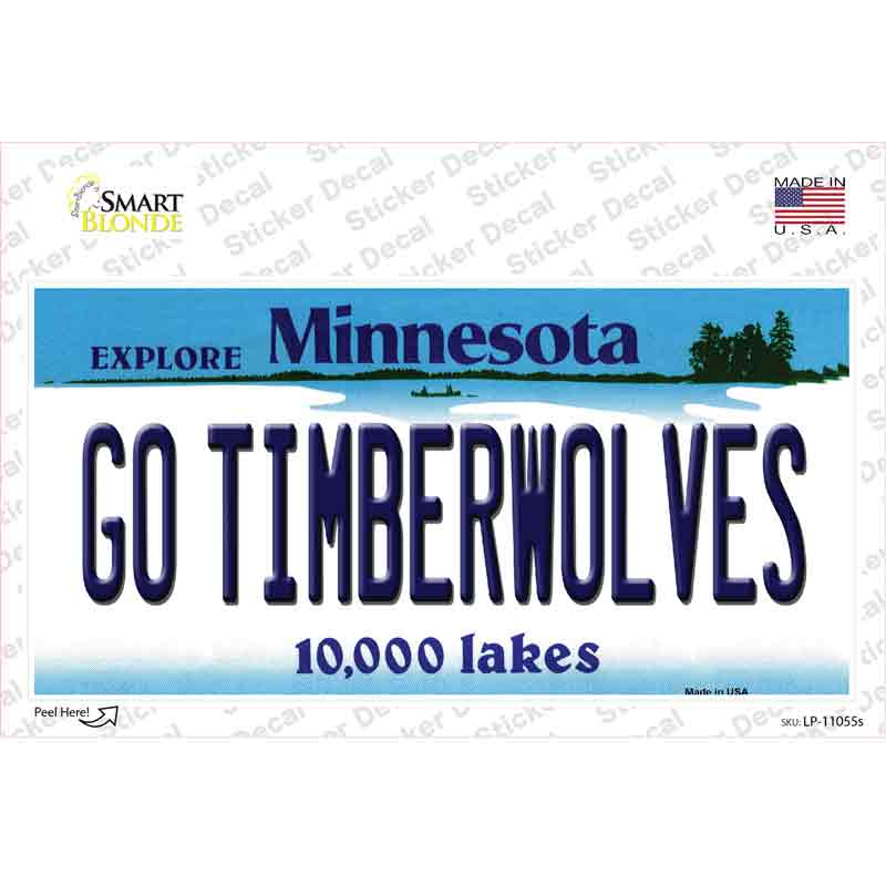 Go Timberwolves Minnesota State Novelty Sticker Decal